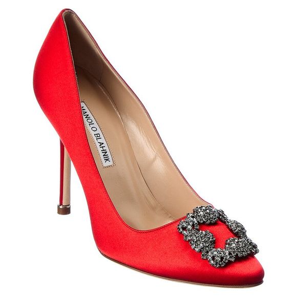Manolo Blahnik Hangisi 105 Satin Pump - Picture 1 of 5